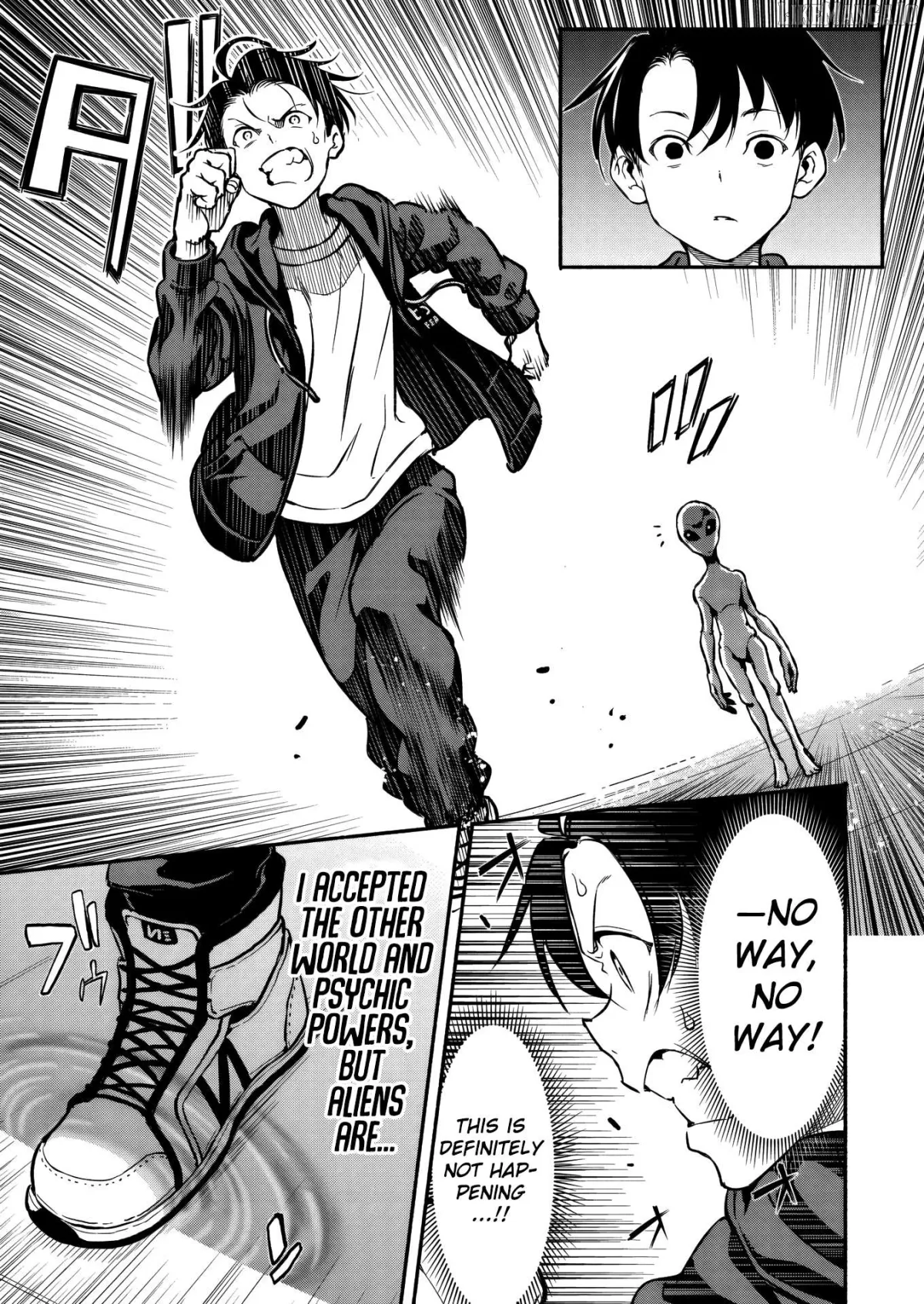 Isekai kara kikan shitara chikyuu mo kanari fantajiu deshita. Ato, makeheroin-domo kocchi minna. Chapter 5 page 6 - 