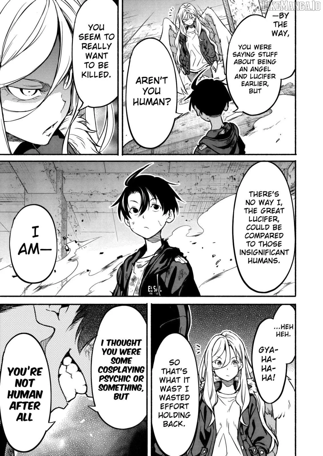 Isekai kara kikan shitara chikyuu mo kanari fantajiu deshita. Ato, makeheroin-domo kocchi minna. Chapter 6 page 14 - 