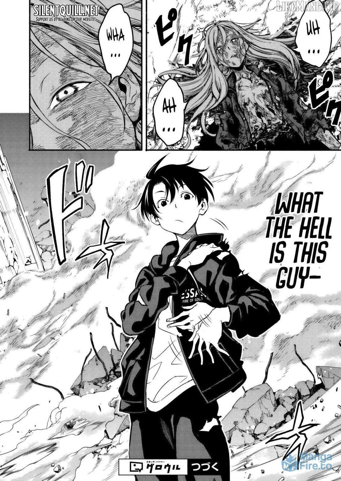 Isekai kara kikan shitara chikyuu mo kanari fantajiu deshita. Ato, makeheroin-domo kocchi minna. Chapter 6 page 36 - 