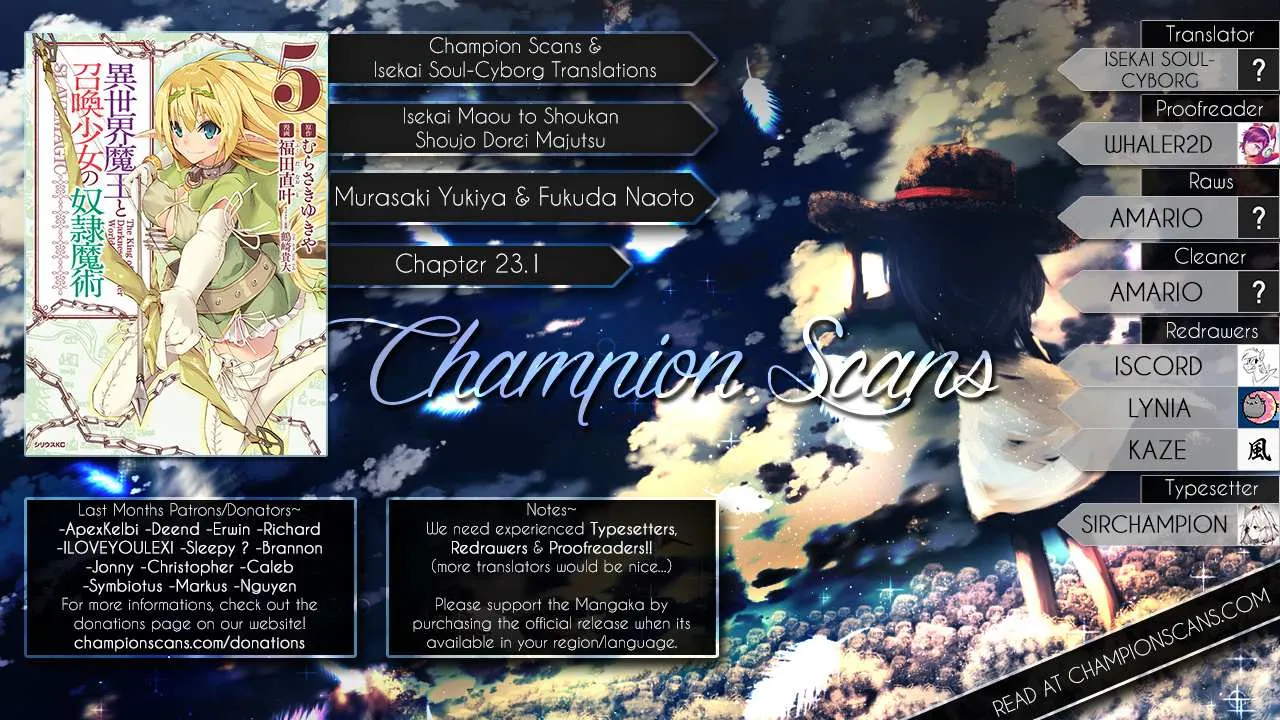 Isekai Maou To Shoukan Shoujo No Dorei Majutsu Chapter 23.1 page 2 - 