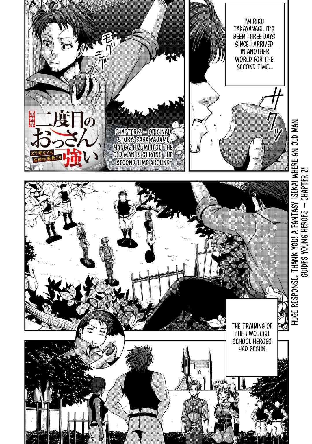 Isekai Nidome no Ossan, Dou Kangaete mo Koukousei Yuusha Yori Tsuyoi Chapter 2 page 1 - 