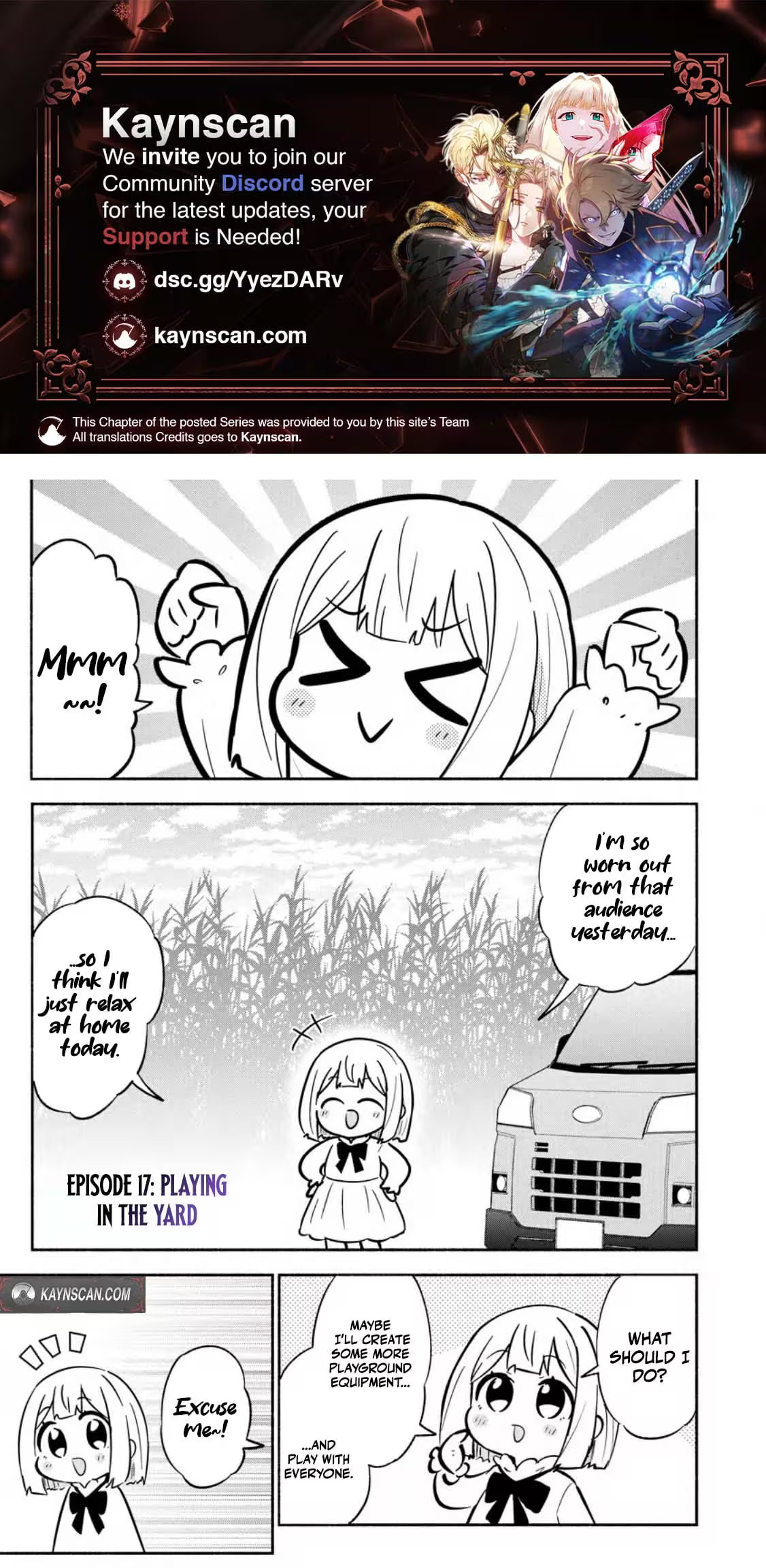 Isekai no Ochibi-chan wa Kyou mo Nani ka wo Tsukuri Dasu: Skill “Souzou Souzou” de Mezase Nariagari! Chapter 17.1 page 1 - 