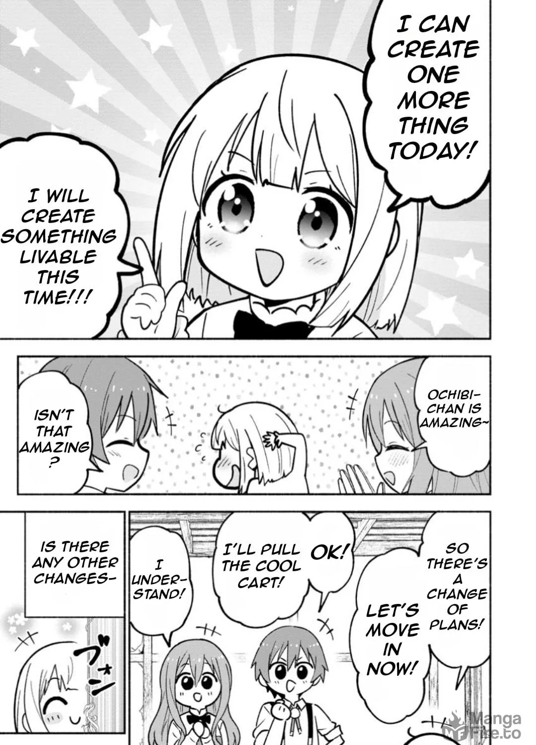 Isekai no Ochibi-chan wa Kyou mo Nani ka wo Tsukuri Dasu: Skill “Souzou Souzou” de Mezase Nariagari! Chapter 4 page 58 - 