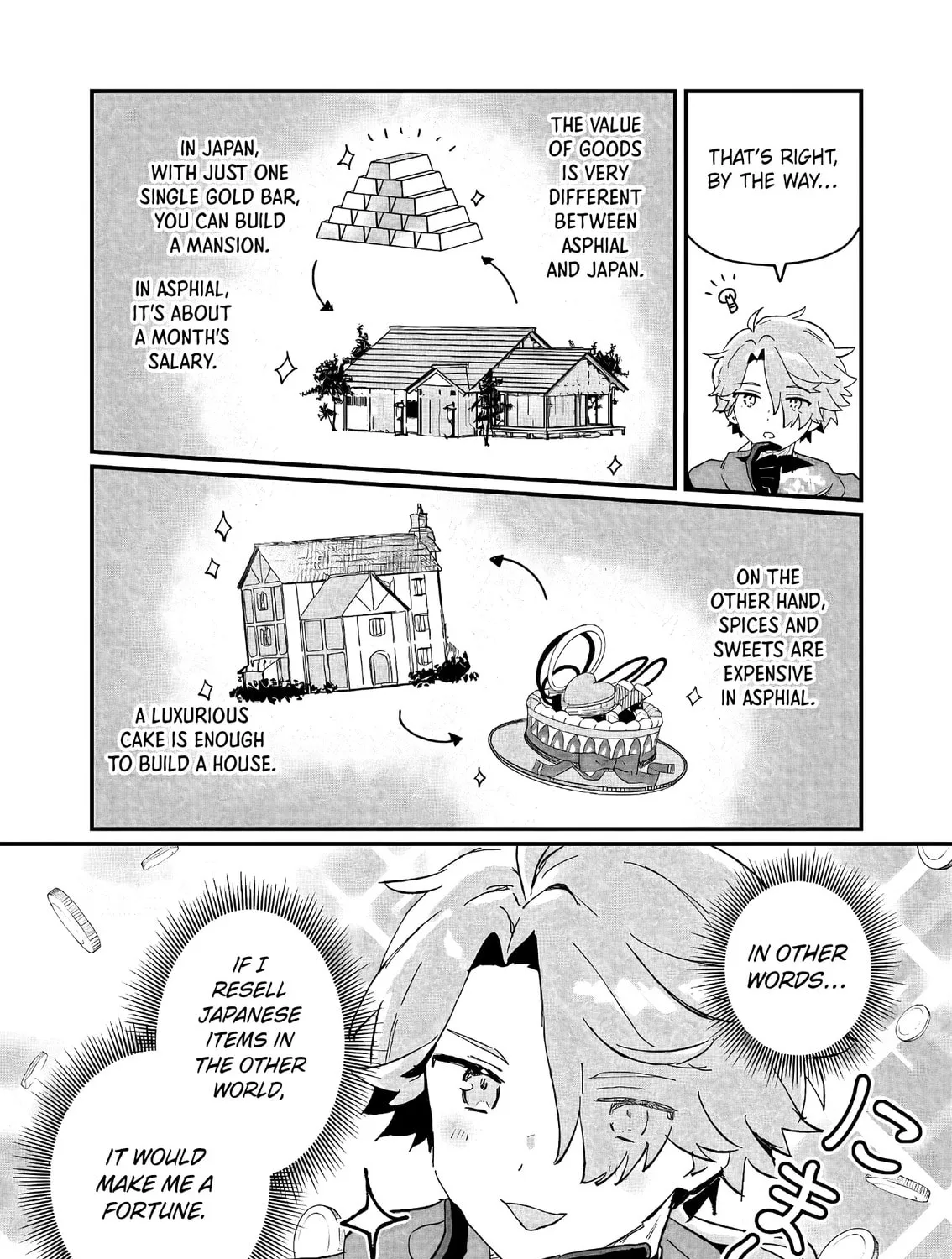 Isekai Shounin Skill "Isekai Tokou" wo Kushi Shite, Yuuyuu Jiteki na Okanemochi Slow Life wo Okurimasu Chapter 1 page 24 - 