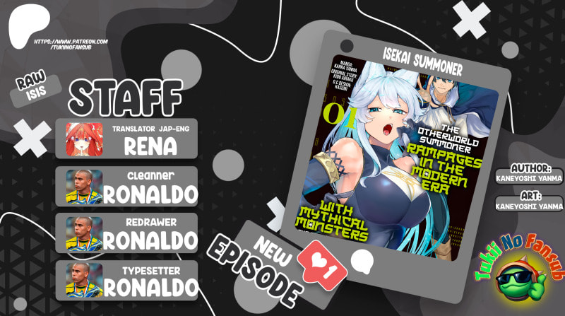 Isekai Summoner, Shinwa no Kaibutsu-tachi to Gendai de Musou suru: Uragirareta Moto Eiyuu wa, Ai Omome na Nakama to Heiwa ni Kurashitai Chapter 7 page 1 - 