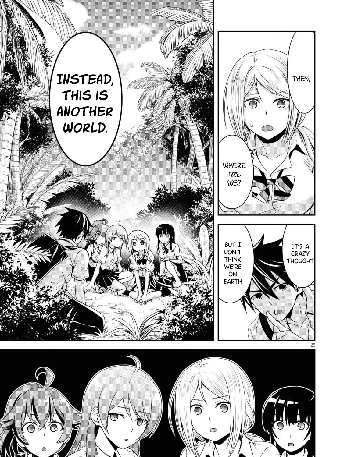 Isekai Yurutto Survival Seikatsu: Gakkou no Minna to Isekai no Mujintou ni Tenishitakedo Ore Dake Rakushou desu Chapter 1 page 57 - 