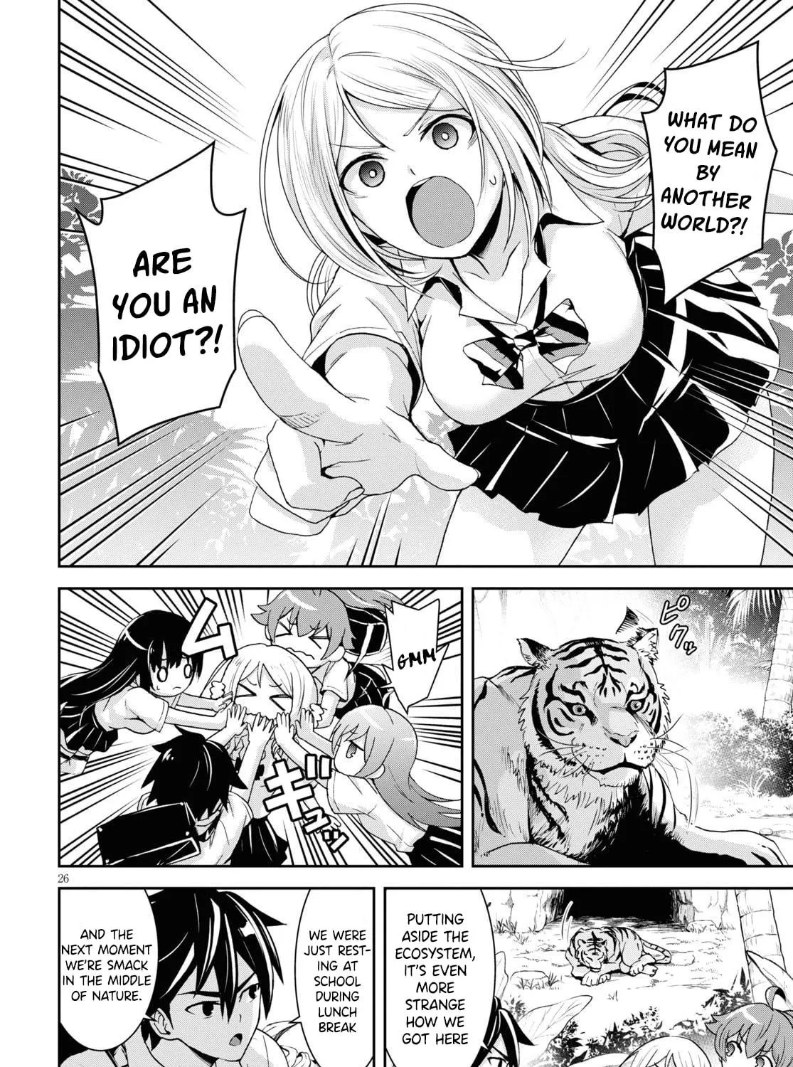 Isekai Yurutto Survival Seikatsu: Gakkou no Minna to Isekai no Mujintou ni Tenishitakedo Ore Dake Rakushou desu Chapter 1 page 59 - 
