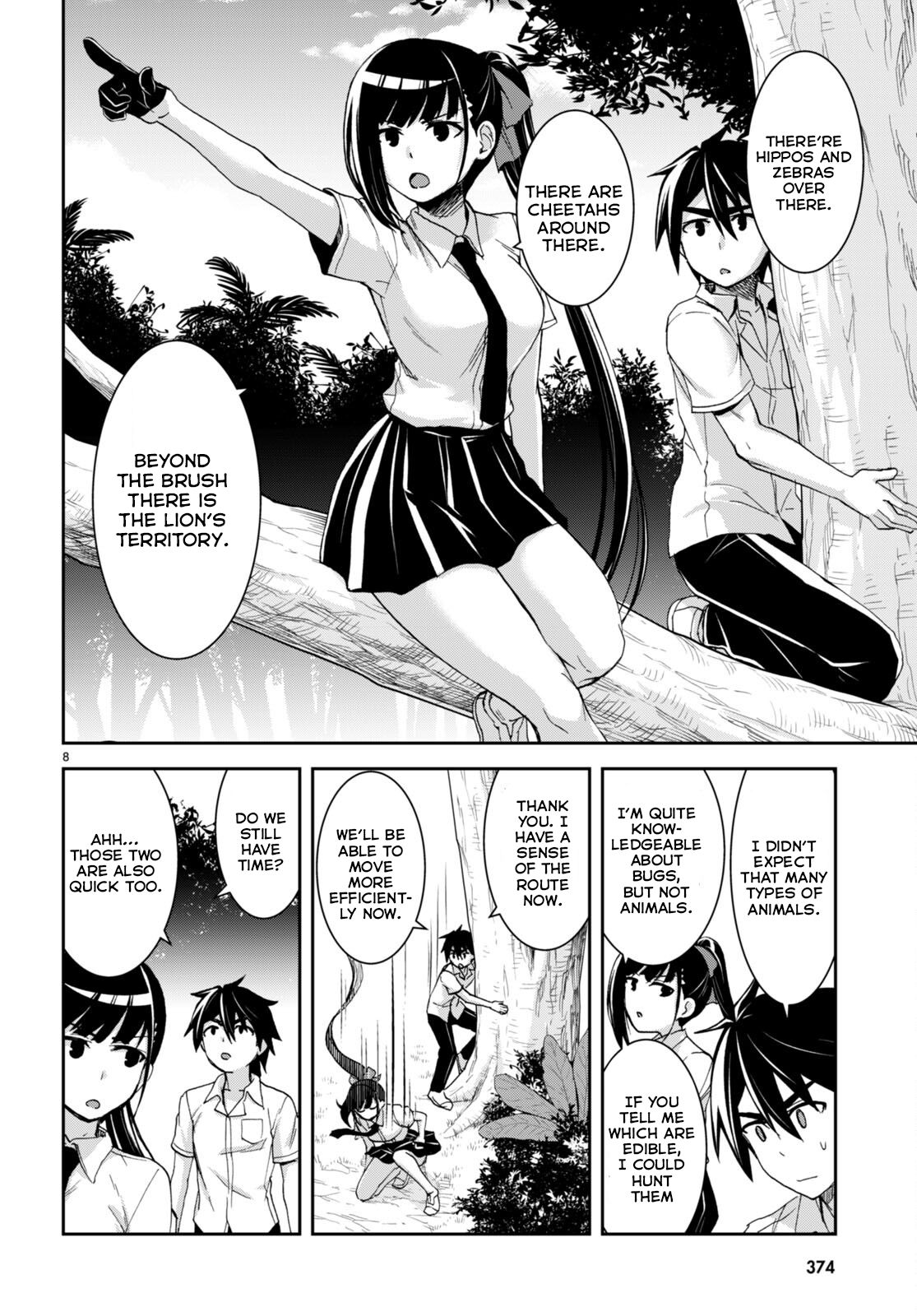 Isekai Yurutto Survival Seikatsu: Gakkou no Minna to Isekai no Mujintou ni Tenishitakedo Ore Dake Rakushou desu Chapter 17 page 9 - 