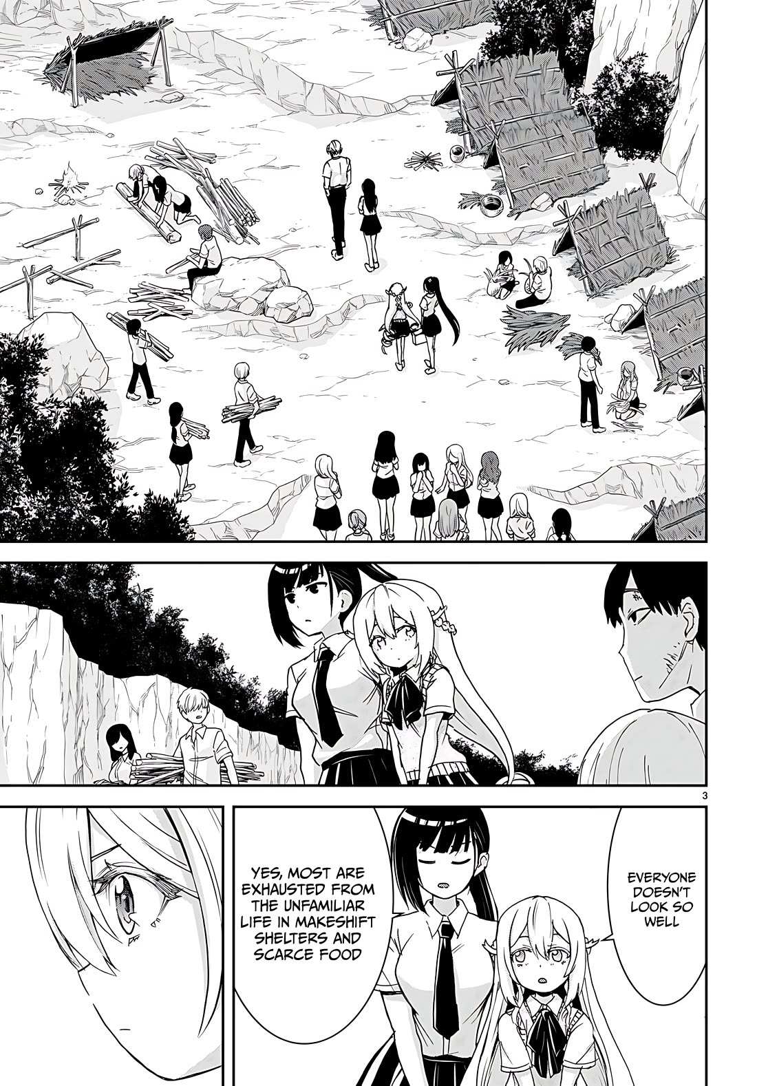 Isekai Yurutto Survival Seikatsu: Gakkou no Minna to Isekai no Mujintou ni Tenishitakedo Ore Dake Rakushou desu Chapter 34 page 3 - 