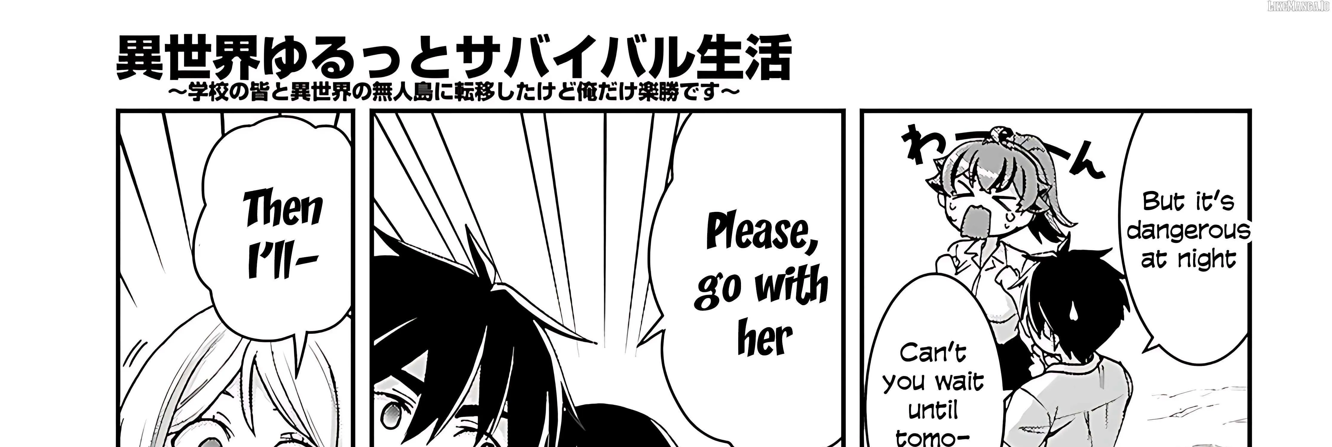 Isekai Yurutto Survival Seikatsu: Gakkou no Minna to Isekai no Mujintou ni Tenishitakedo Ore Dake Rakushou desu Chapter 39 page 21 - 