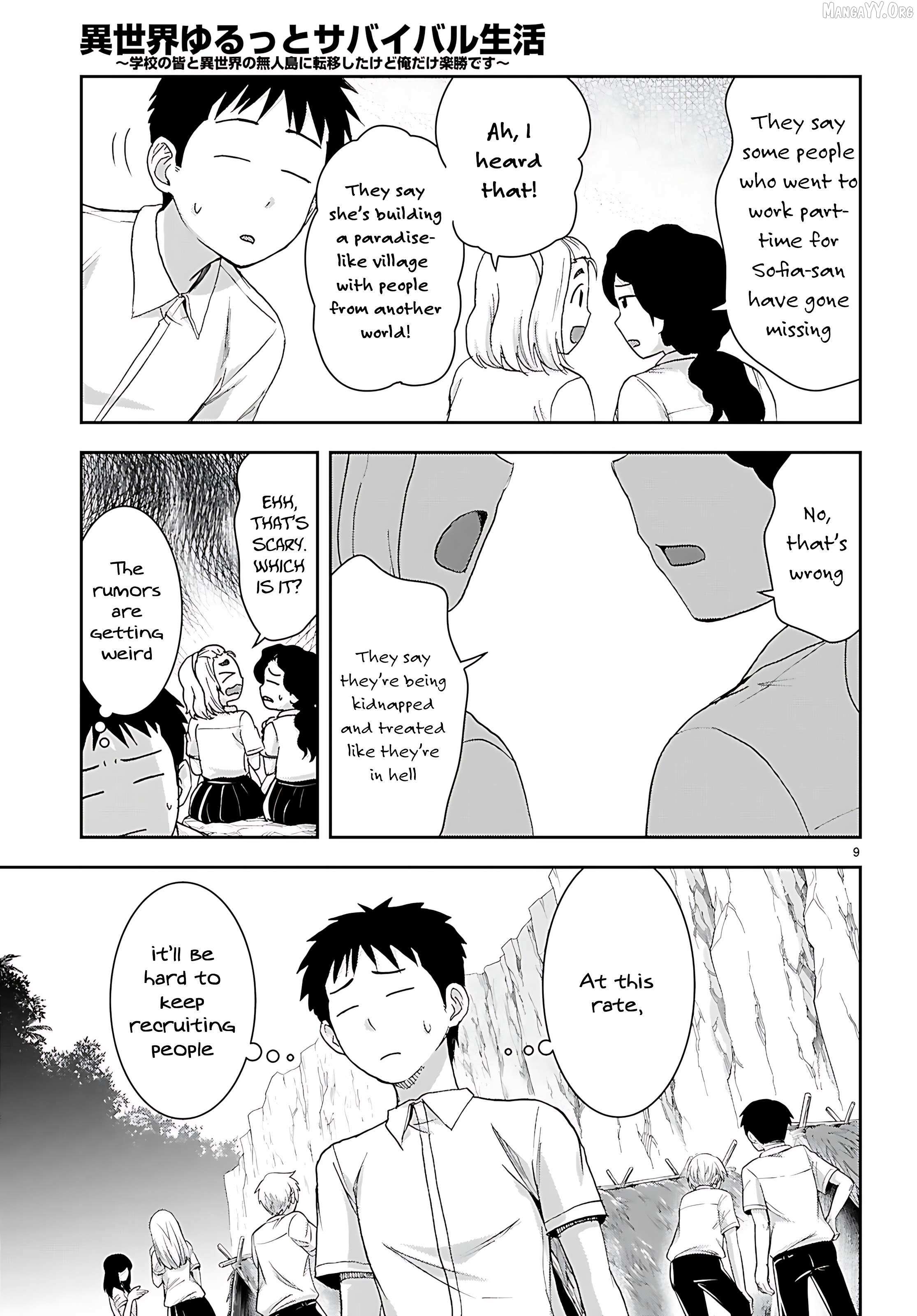 Isekai Yurutto Survival Seikatsu: Gakkou no Minna to Isekai no Mujintou ni Tenishitakedo Ore Dake Rakushou desu Chapter 45 page 11 - 