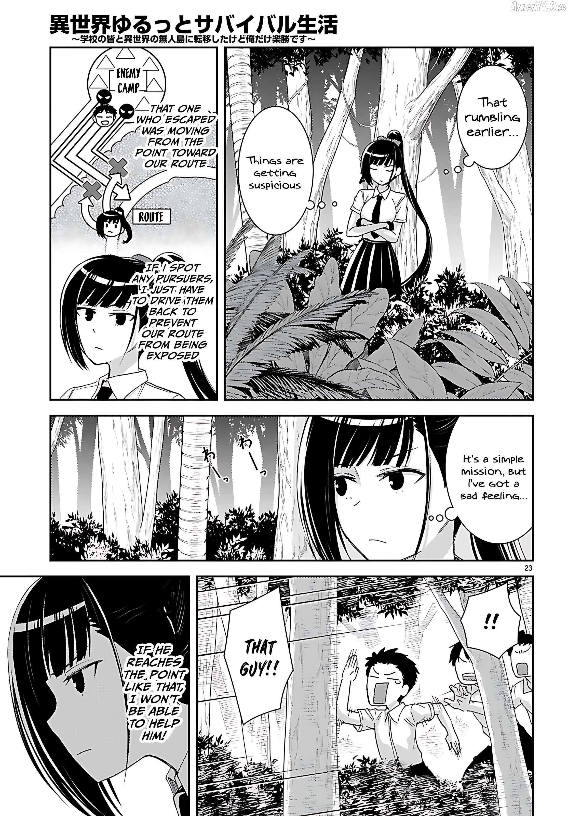 Isekai Yurutto Survival Seikatsu: Gakkou no Minna to Isekai no Mujintou ni Tenishitakedo Ore Dake Rakushou desu Chapter 45 page 25 - 