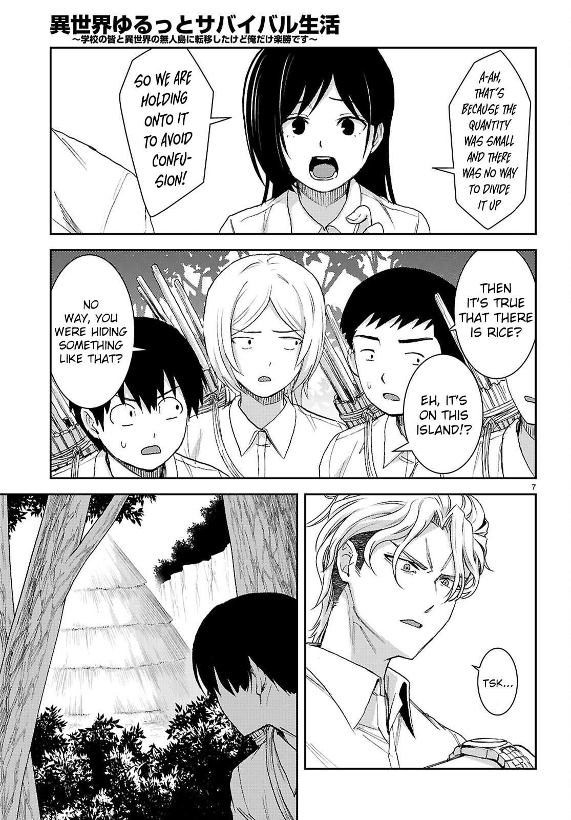 Isekai Yurutto Survival Seikatsu: Gakkou no Minna to Isekai no Mujintou ni Tenishitakedo Ore Dake Rakushou desu Chapter 48 page 8 - 