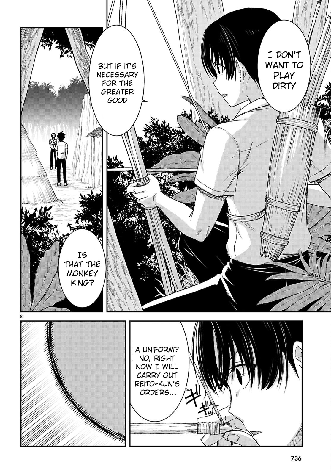Isekai Yurutto Survival Seikatsu: Gakkou no Minna to Isekai no Mujintou ni Tenishitakedo Ore Dake Rakushou desu Chapter 48 page 9 - 