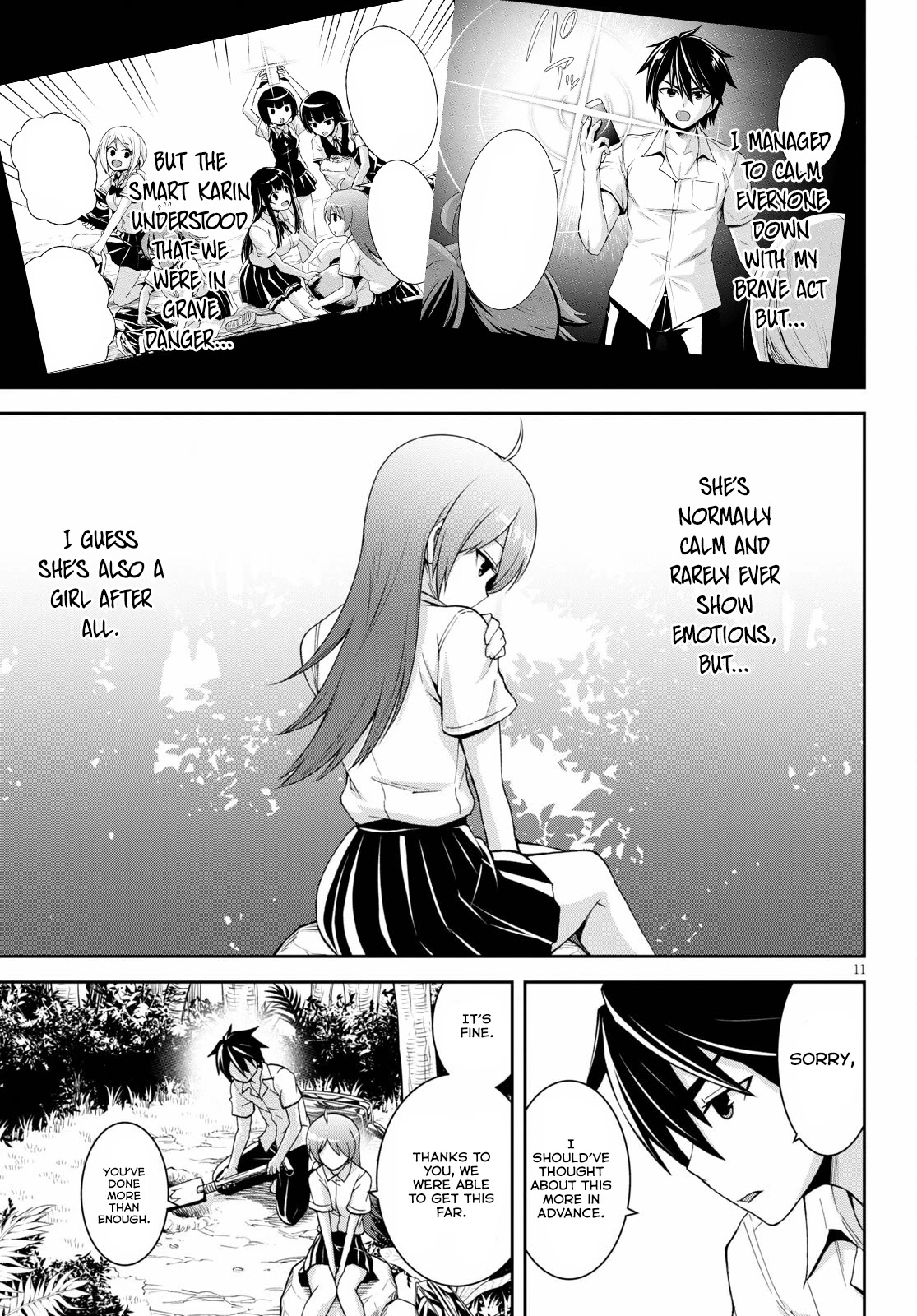 Isekai Yurutto Survival Seikatsu: Gakkou no Minna to Isekai no Mujintou ni Tenishitakedo Ore Dake Rakushou desu Chapter 9 page 12 - 