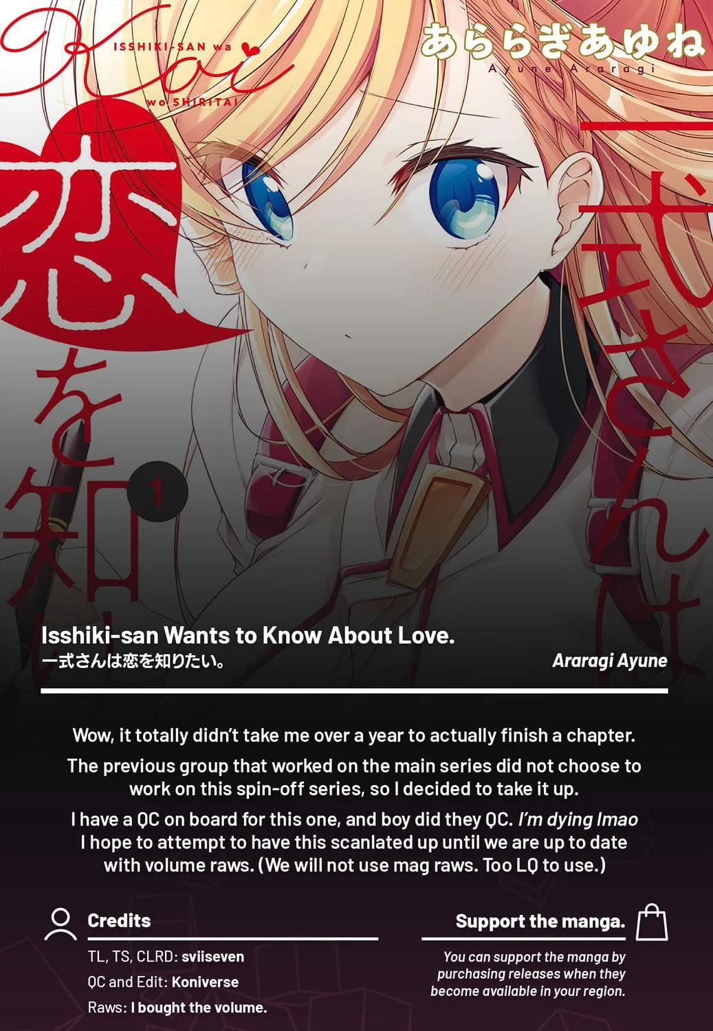 Isshiki-san wa Koi wo shiritai. Chapter 1 page 107 - 