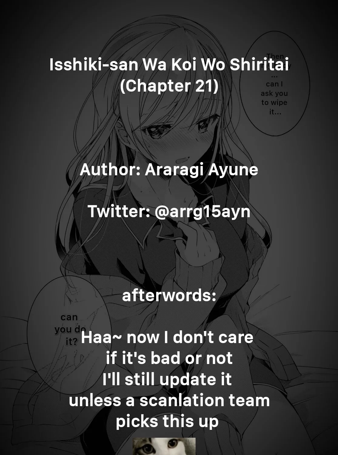 Isshiki-san wa Koi wo shiritai. Chapter 21 page 73 - 