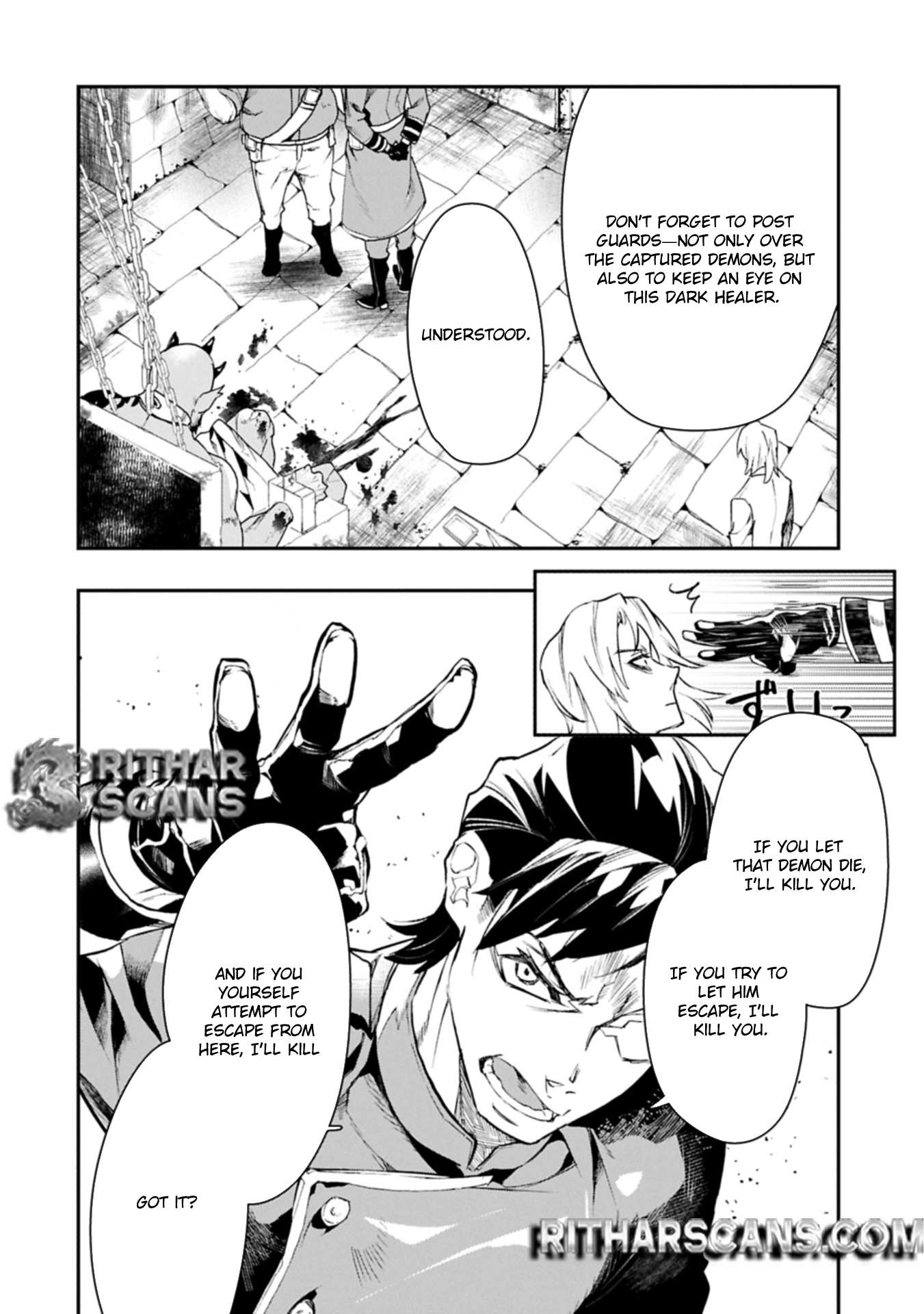 Itan No Dark Healer, Makoku Kanbu Toshite Jinrui Wo Suitai Ni Michibiku You Desu Chapter 1 page 28 - 