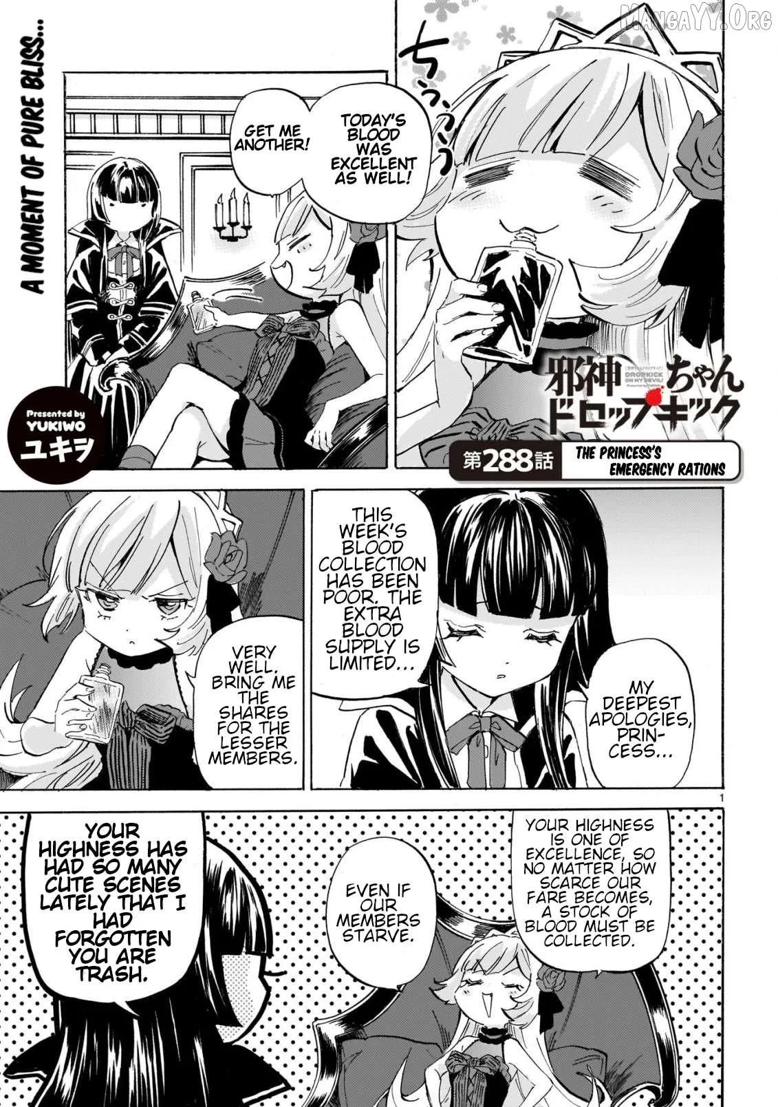 Jashin-chan Dropkick Chapter 294 page 1 - 