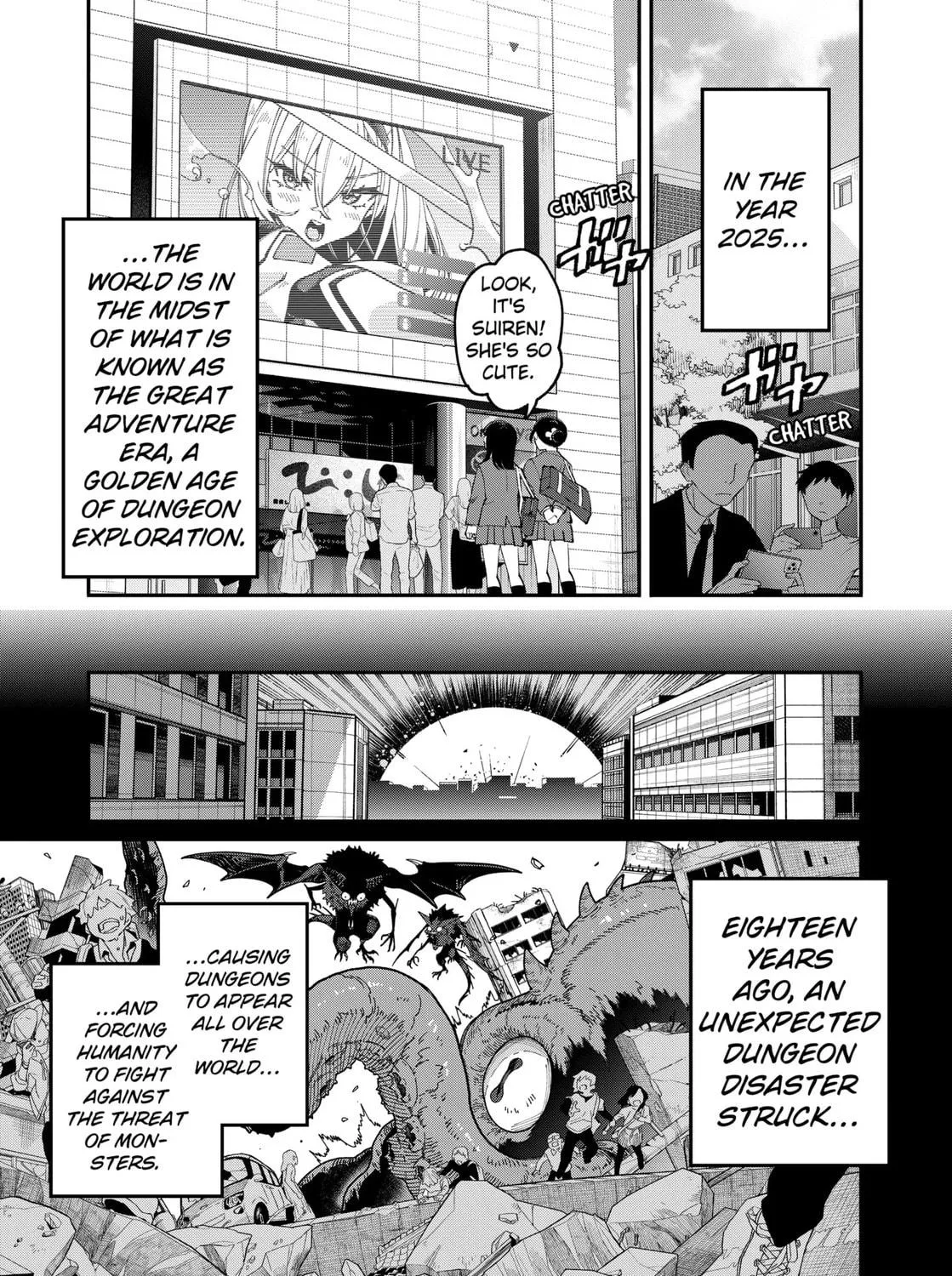 Jimi na Ojisan, Jitsu wa Eiyu Datta. -Jikaku ga Nai mama Muso Shitetara, Mei no Dungeon Haishin de Sarasareteta yo desu Chapter 1 page 19 - 