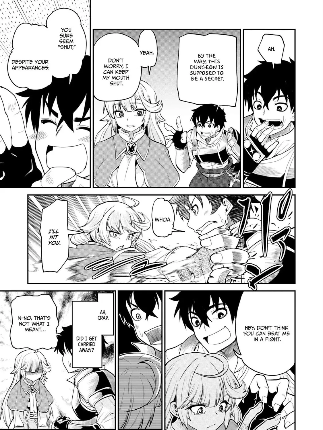 Jingai Kenshi wa Chikara ni Miserare Ura Meikyuu wo Kouryaku su: Bakemono Atsukai sareta Moto Boukensha wa, Jibun dake ga Shiru Meikyuu de Hitome wo Ki ni Sezu Musou suru Chapter 1 page 63 - 