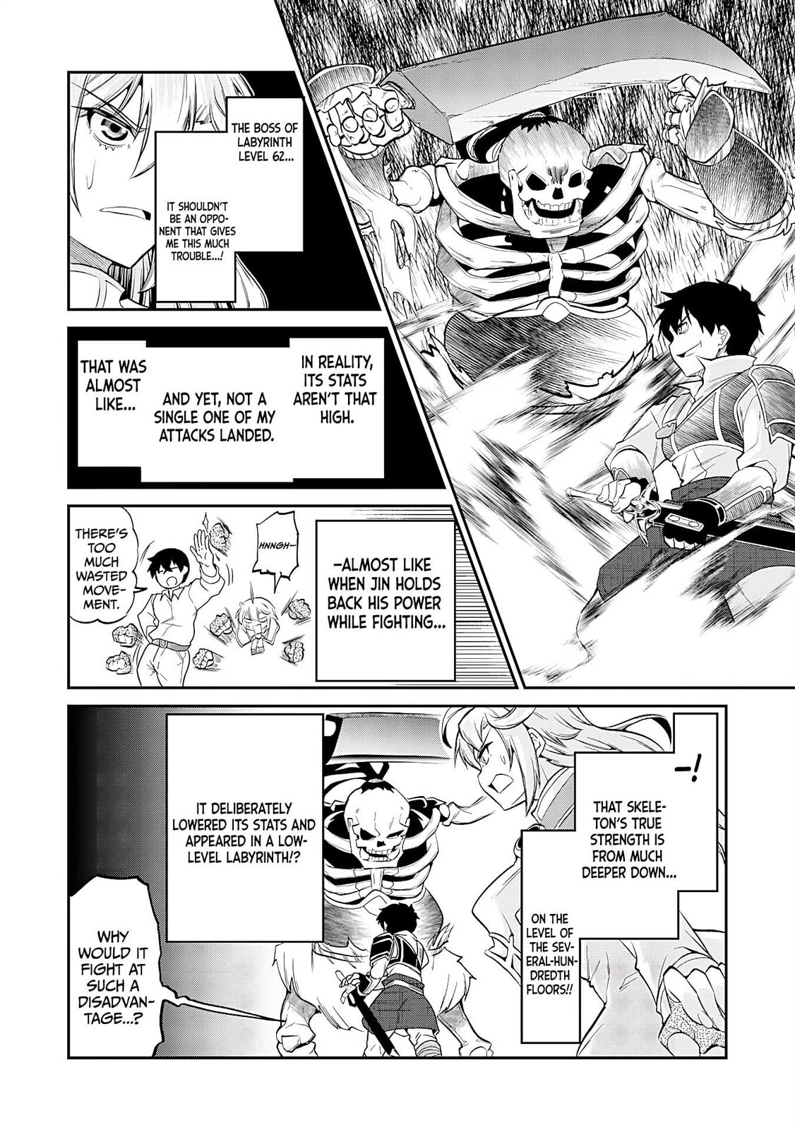 Jingai Kenshi wa Chikara ni Miserare Ura Meikyuu wo Kouryaku su: Bakemono Atsukai sareta Moto Boukensha wa, Jibun dake ga Shiru Meikyuu de Hitome wo Ki ni Sezu Musou suru Chapter 7 page 13 - 