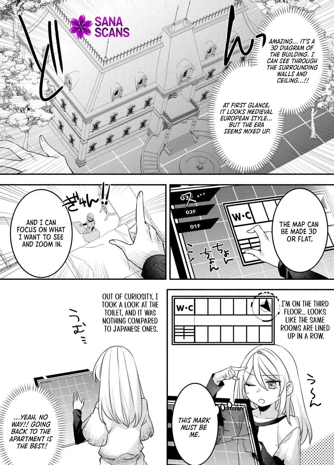 Jitaku Apato Ittou to Tomoni Isekai e: Sagesuma Rete ita Reijou ni Tensei (?) Shimashitaga, Jiyuu ni Ikiru Koto ni Shimashita Chapter 2 page 15 - 