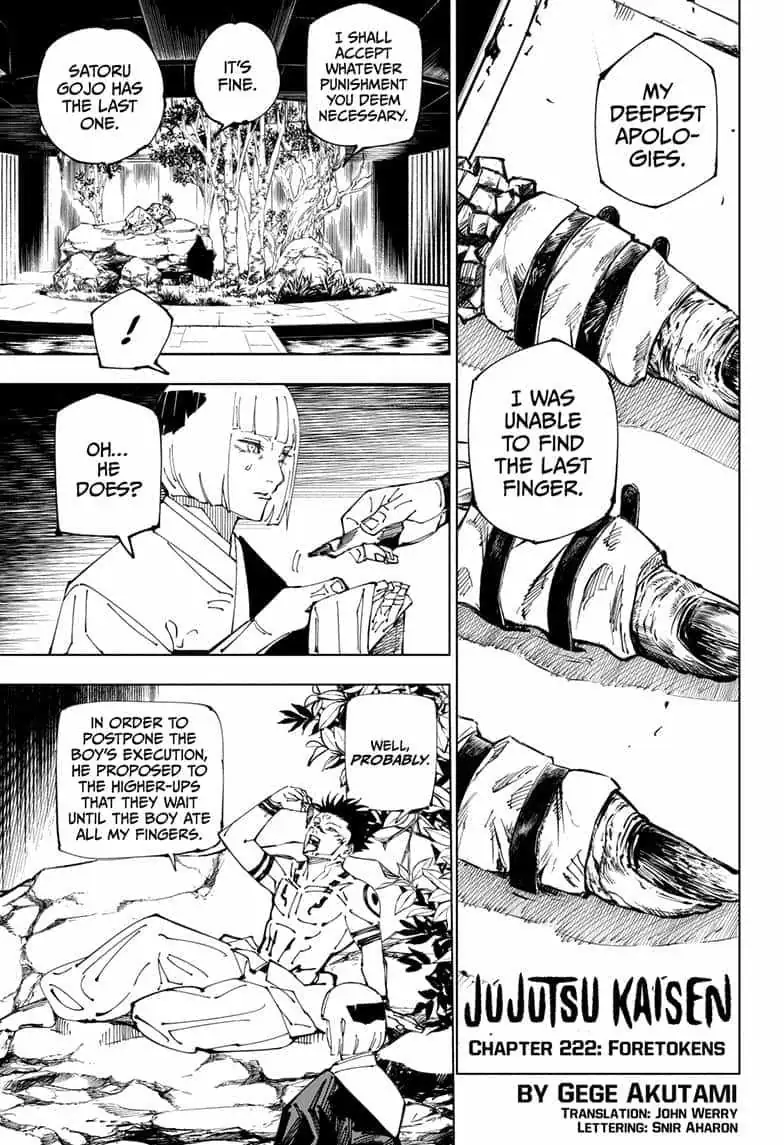 Jujutsu Kaisen (00) Chapter 222 page 1 - 