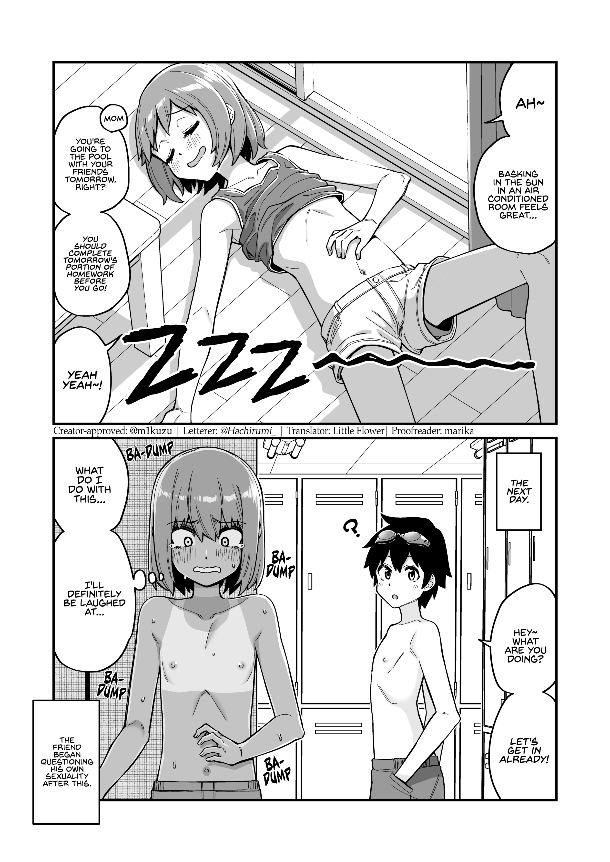 Junior High School Boys Going to a Swimming Pool During Their Summer Vacation Chapter 1 page 1 - 