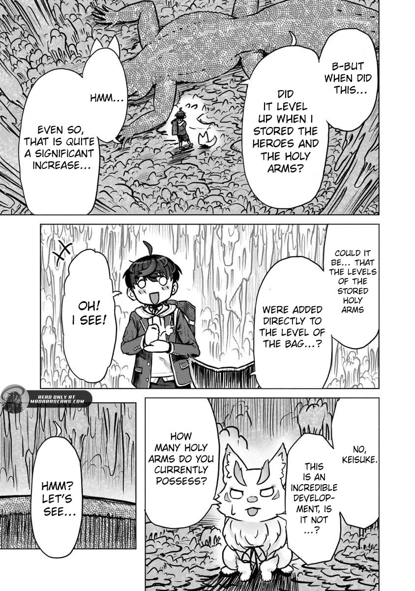 Kaban no Yuusha no Isekai Nonbiri Tabi ~Jitsuwa "Kaban" wa nani demo Kyuushuu Dekirushi, Nihon kara nandemo Toriyose ga Dekiru Cheat bukideshita~ Chapter 5 page 21 - 