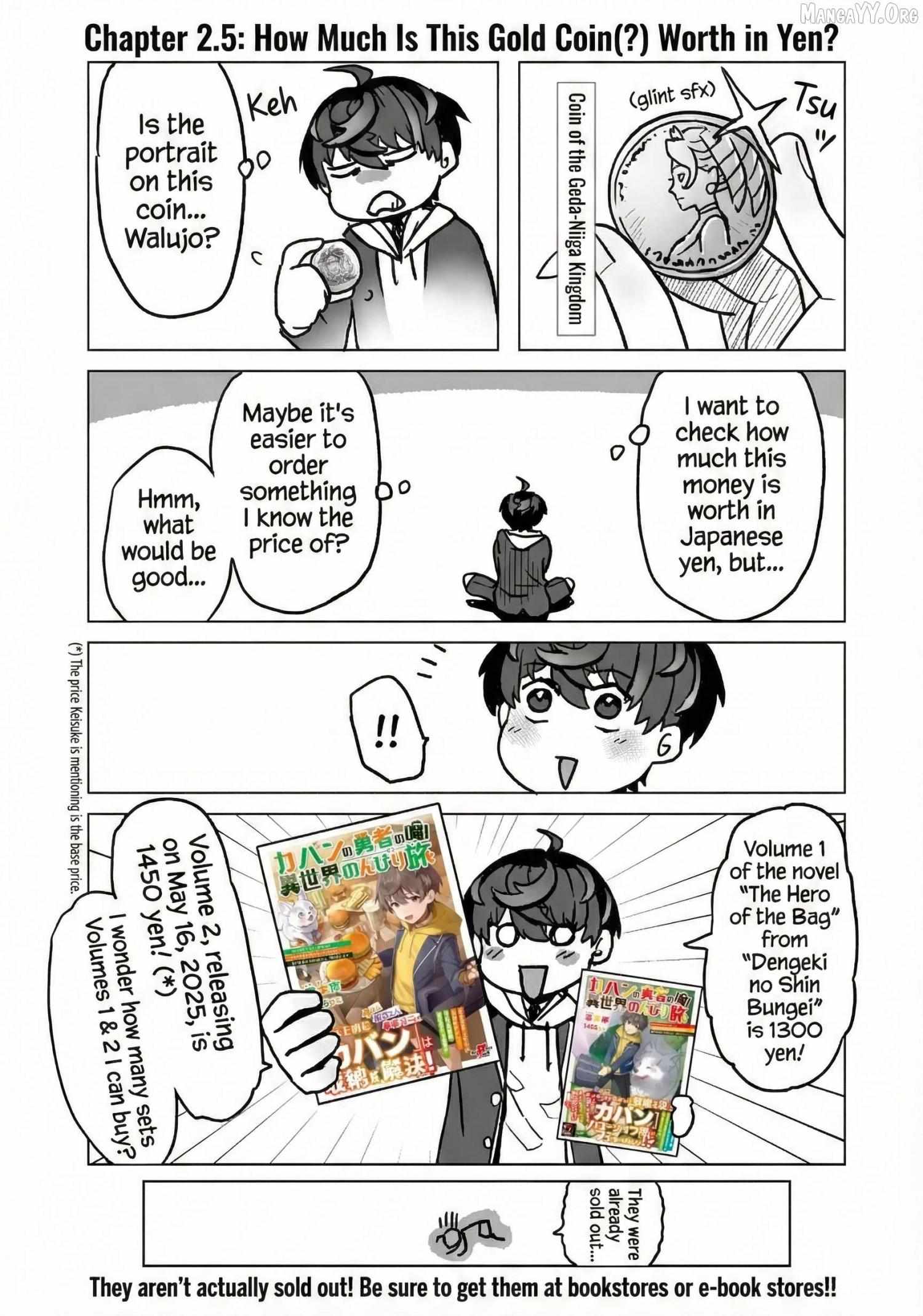 Kaban no Yuusha no Isekai Nonbiri Tabi ~Jitsuwa Chapter 2.5 page 2 - 