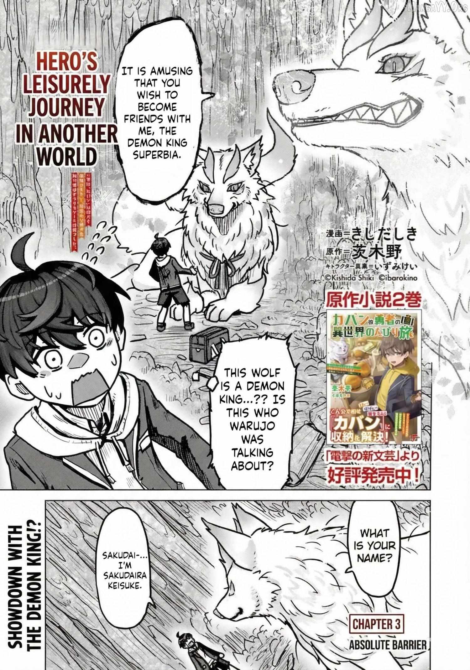 Kaban no Yuusha no Isekai Nonbiri Tabi ~Jitsuwa Chapter 3 page 1 - 