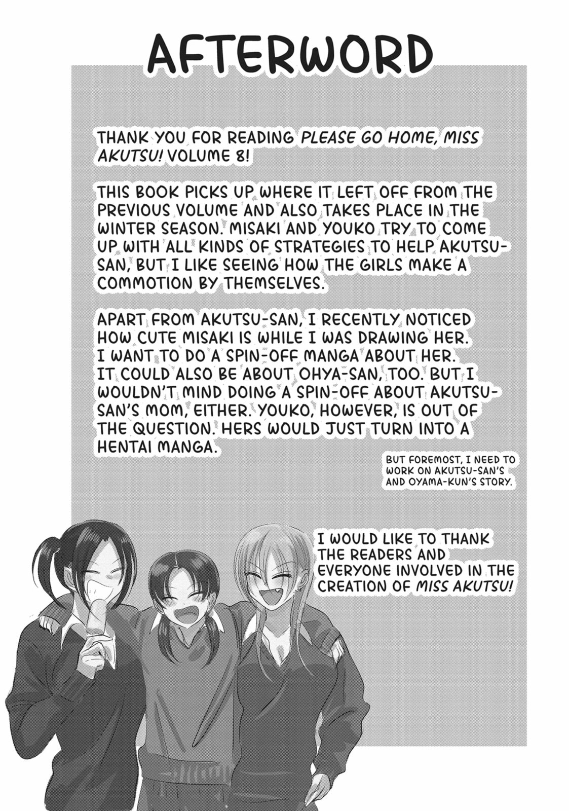Kaette Kudasai! Akutsu-san Chapter 158.4 page 11 - 