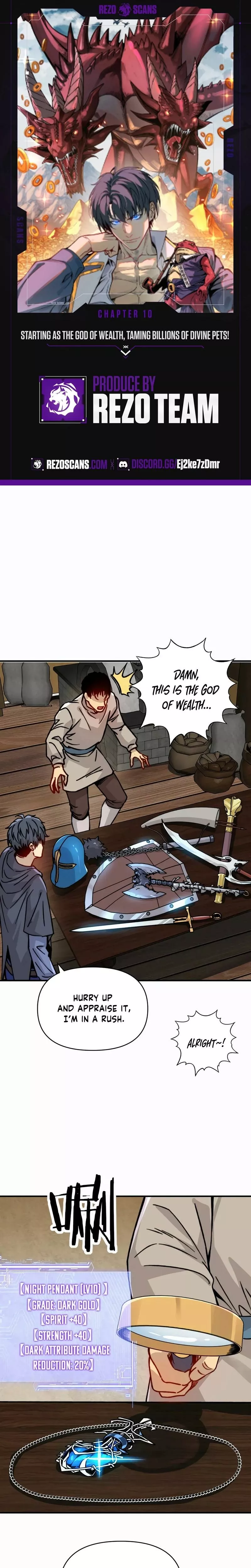 Kāijú Zhuǎnzhí Cáishén, Xùnhuà Yìwàn Shénchǒng! Chapter 10 page 1 - 