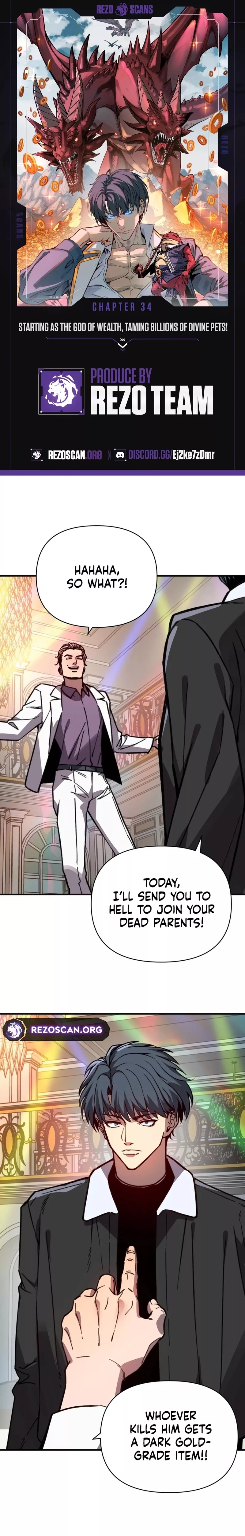 Kāijú Zhuǎnzhí Cáishén, Xùnhuà Yìwàn Shénchǒng! Chapter 34 page 1 - 