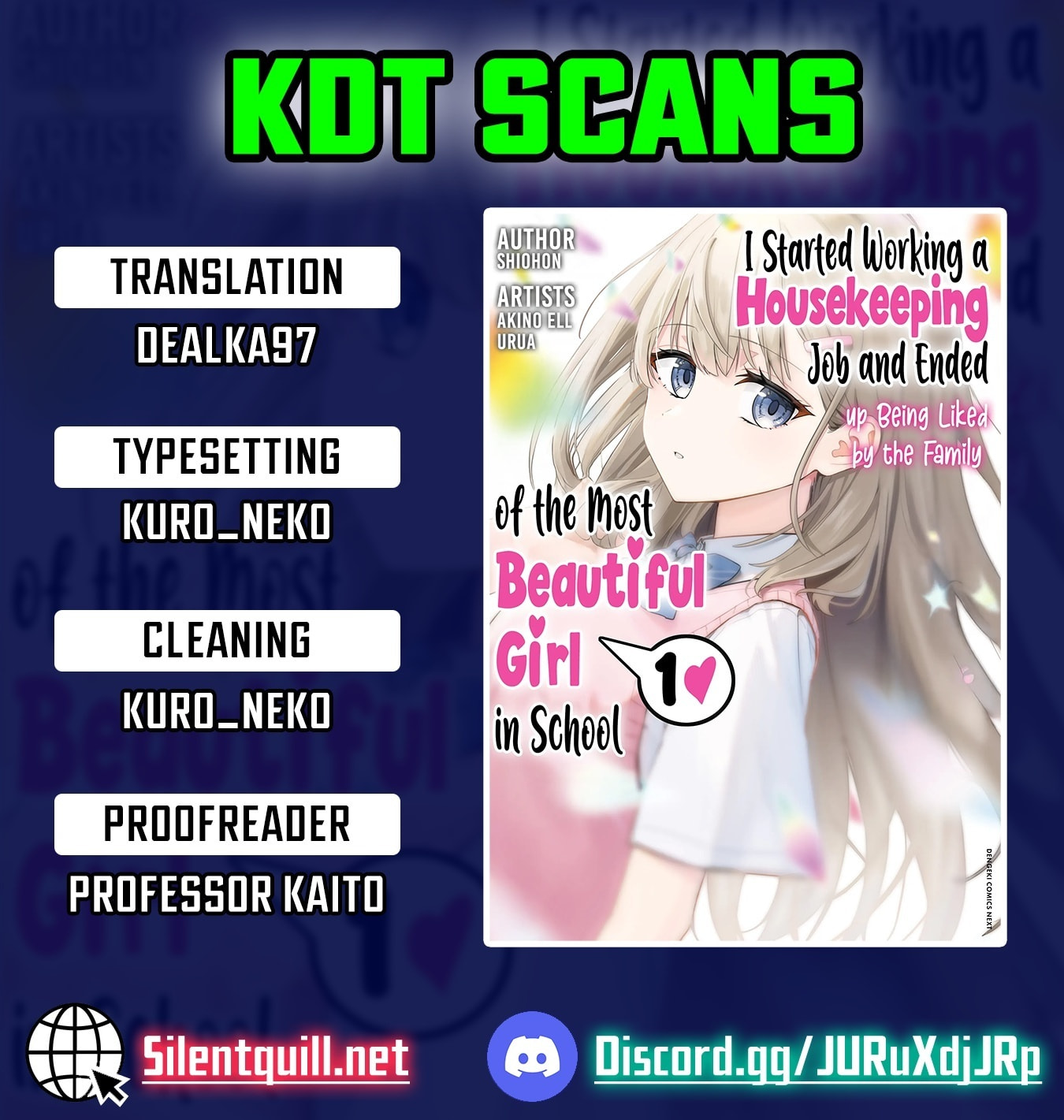 Kaji Daikou no Arbeit wo Hajimetara Gakuen Ichi no Bishoujo no Kazoku ni Kiinirare Chaimashita. Chapter 11 page 1 - 