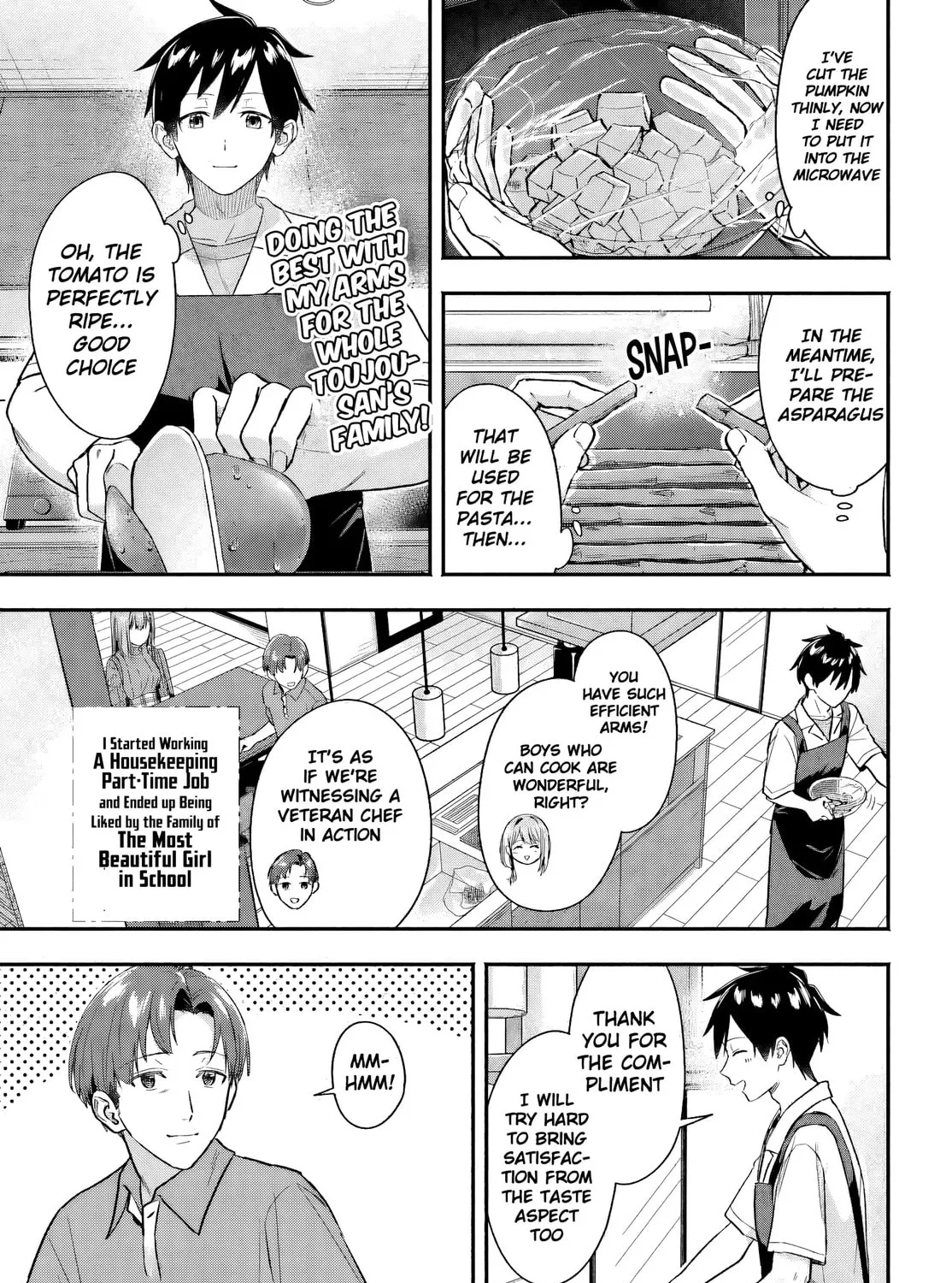 Kaji Daikou no Arbeit wo Hajimetara Gakuen Ichi no Bishoujo no Kazoku ni Kiinirare Chaimashita. Chapter 5 page 36 - 