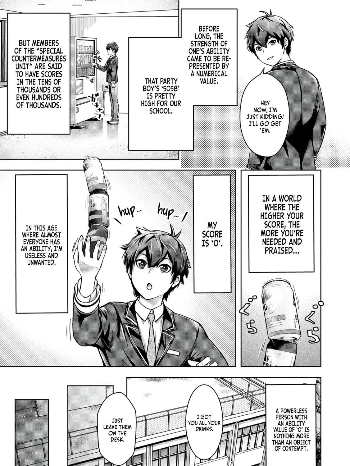 Kamigami no Kennou wo Ayatsurishi Mono - Nouryoku Suuchi "0" de Sagesumareteiru Ore da ga, Jitsu wa Sekai Saikyou no Ikkaku Chapter 1 page 20 - 