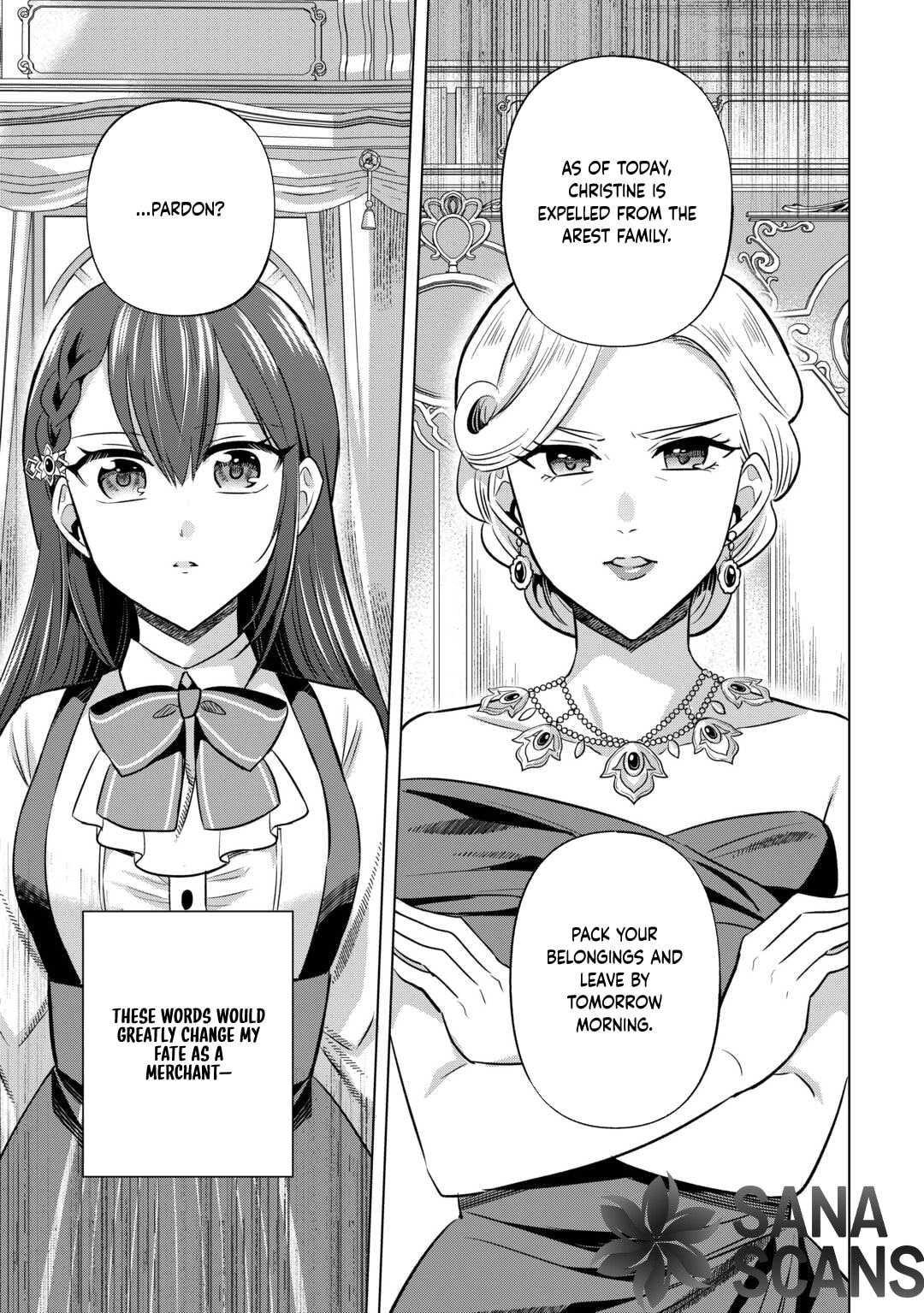 Kataroku Tsuuhan Kara Hajimaru, Tsuihou Reijou no Slow Life Chapter 1 page 1 - 