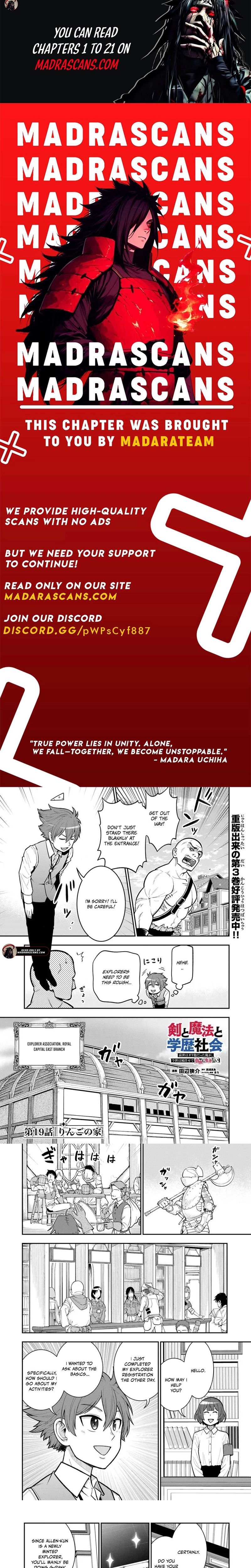Ken to Mahou to Gakureki Shakai ~Zense wa Gariben Datta Ore ga, Konse wa Kazemakase de Jiyuu ni Ikitai~ Chapter 19.1 page 1 - 