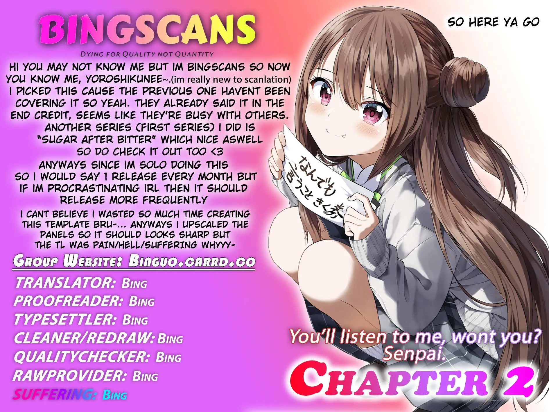 Kiite kuremasu yo ne? Senpai Chapter 2 page 1 - 