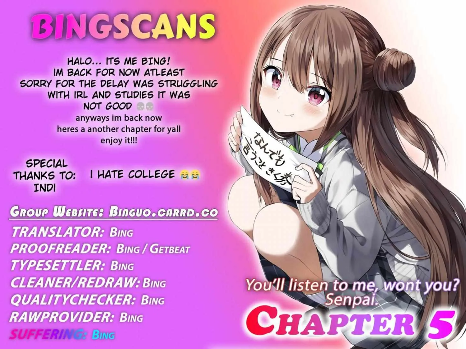 Kiite kuremasu yo ne? Senpai Chapter 5 page 2 - 