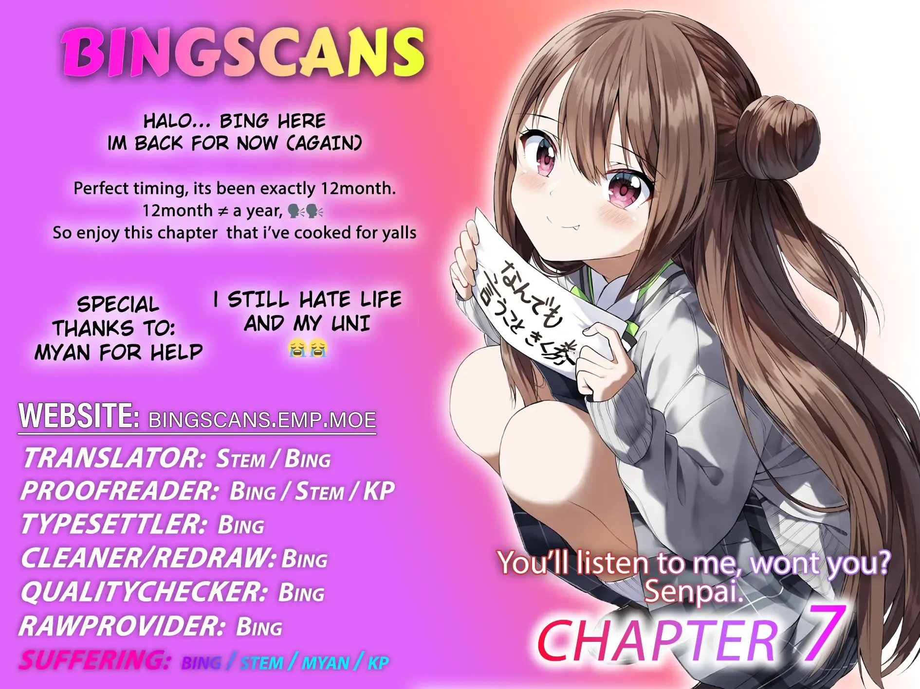 Kiite kuremasu yo ne? Senpai Chapter 7 page 2 - 