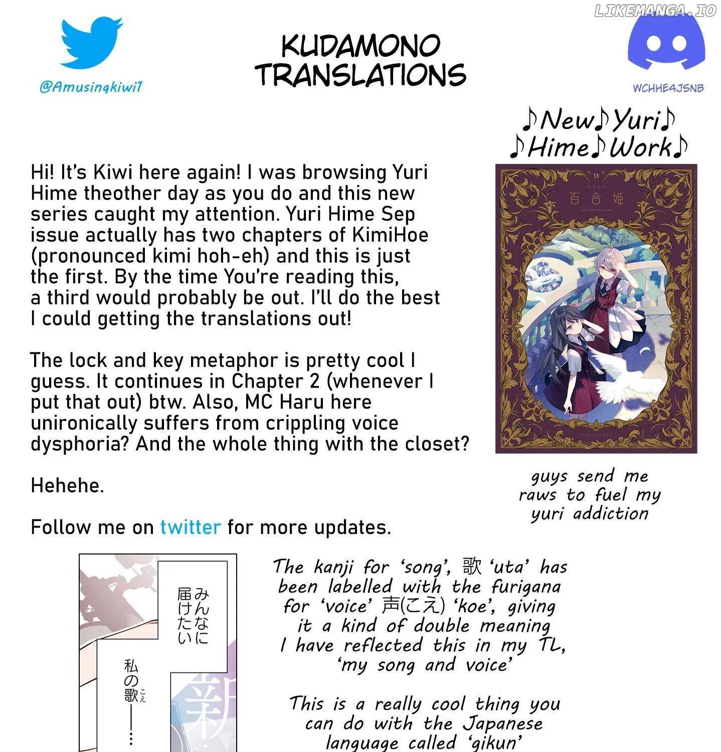 Kimi ga Hoeru Tame no Uta wo Chapter 1 page 58 - 