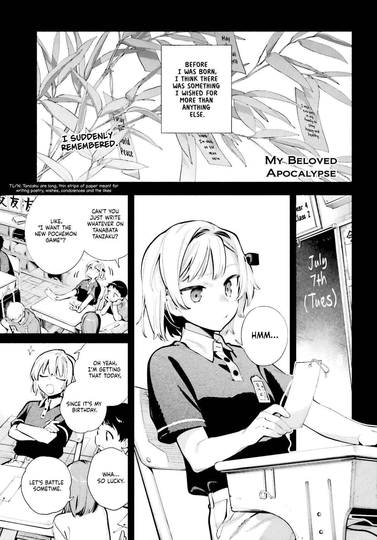 Kimi wa Shuumatsu Chapter 9 page 1 - 