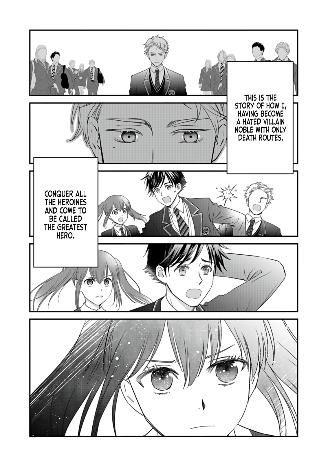 Kirawaremono no Akuyaku Kizoku ni Tensei Shita Ore, Hametsu Furagu wo Heshi Orinagara Saikyou ni Natte Miru Koto ni Shimashita Chapter 1 page 4 - 