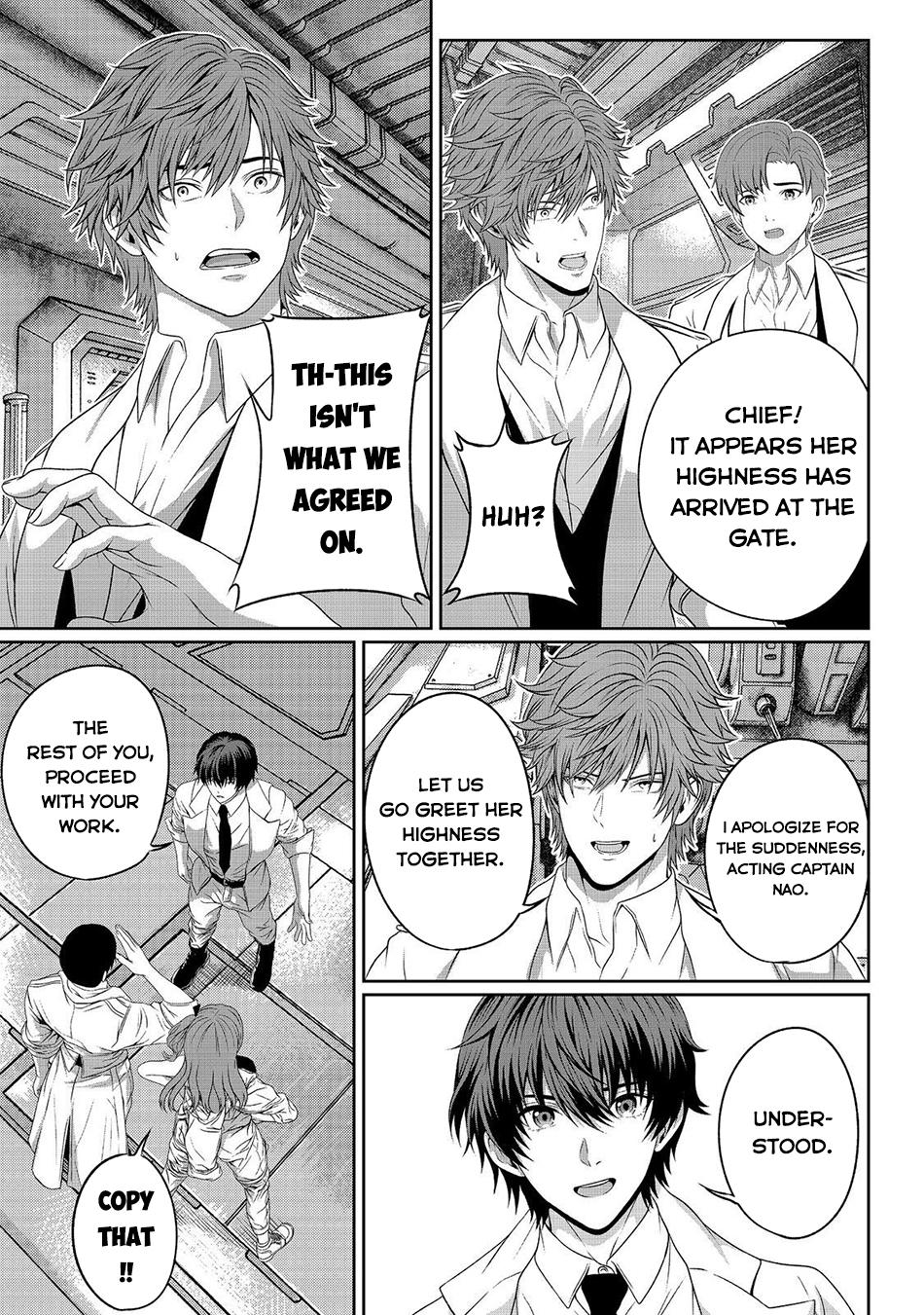 "Koko wa Makasete Saki ni Ike!" o Shitai Shinitagari no Nozomanu Uchuu Gekokujou @COMIC Chapter 15 page 13 - 