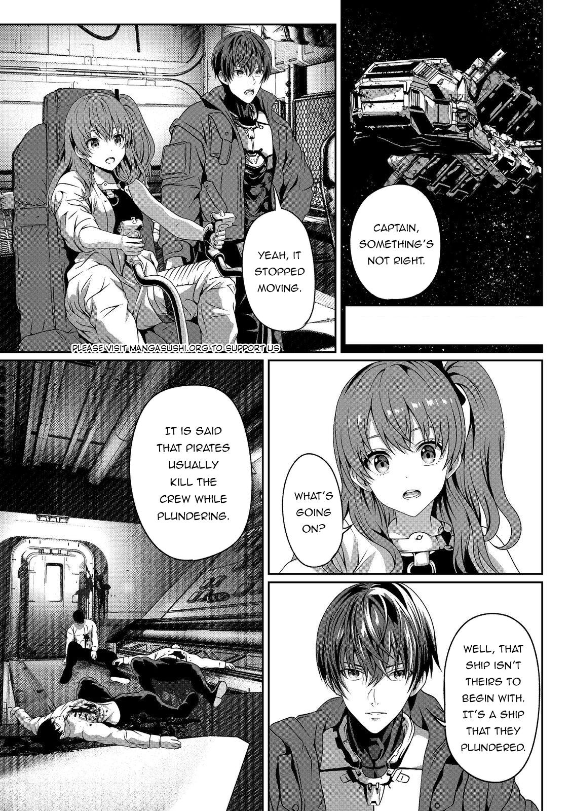 "Koko wa Makasete Saki ni Ike!" o Shitai Shinitagari no Nozomanu Uchuu Gekokujou @COMIC Chapter 5 page 13 - 