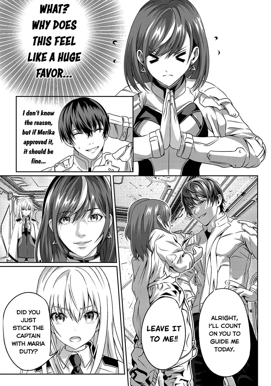 "Koko wa Makasete Sakini Ike!" wo shitai Shinitagari no Nozomanu Uchuu Gekokujou Chapter 3 page 14 - 