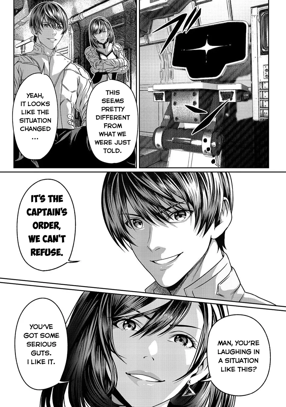 "Koko wa Makasete Sakini Ike!" wo shitai Shinitagari no Nozomanu Uchuu Gekokujou Chapter 3 page 38 - 